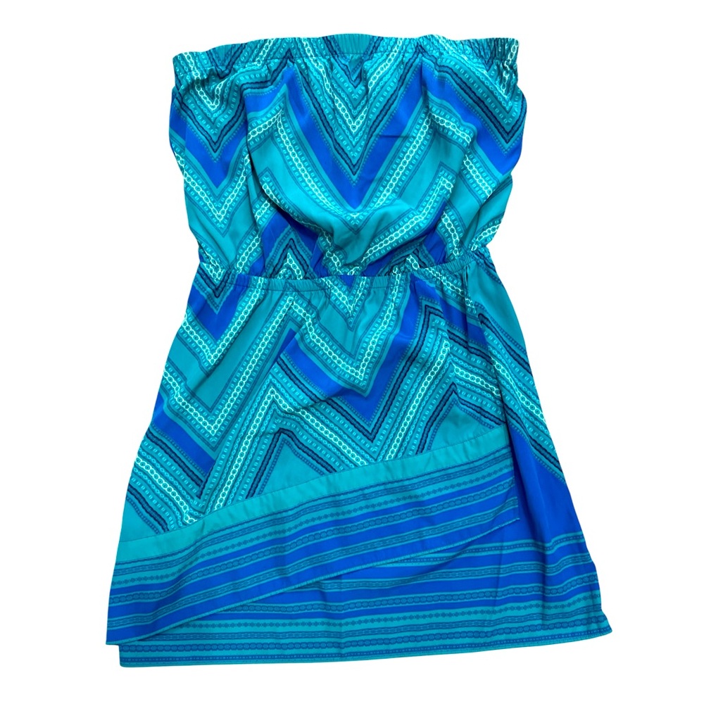 Express M green and blue summer dress